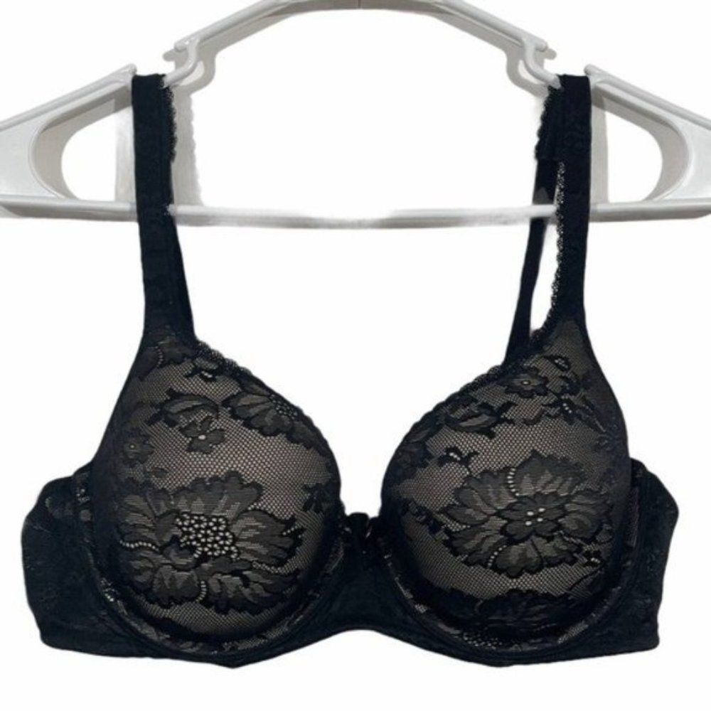 Victoria’s Secret 34D Lined Demi Black Lace Bra